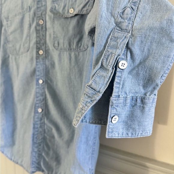 LUCKY BRAND Women's Long Sleeve Button Up Denim Boyfriend Shirt Size Small - Picture 4 of 6